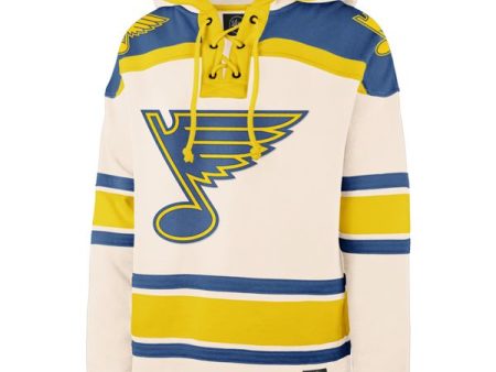 ST. LOUIS BLUES  47 WINTER CLASSIC SUPERIOR STRIPED LACER HOODIE - CREAM Fashion