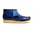 British Walkers Wallabee Boots Walker 100 Men s Navy Blue Patent Leather High Tops Fashion