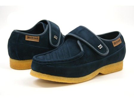 British Walkers Royal Men s Leather and Suede Crepe Sole Shoes with Velcro Strap Hot on Sale