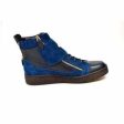 British Walkers Empire Men s Navy Blue Leather Crepe Sole High Tops Online Sale