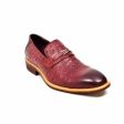 British Walkers Dolche Men s Burgundy Red Leather Loafers Cheap