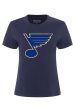 ST. LOUIS BLUES SPORTIQE WOMEN S NOTE ARCADIA TEE- INDIGO For Sale