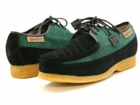 British Walkers Crown Men s Green and Black Suede Crepe Sole Discount