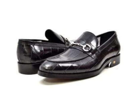 British Walkers Chicago Men s Black Leather Loafers Discount