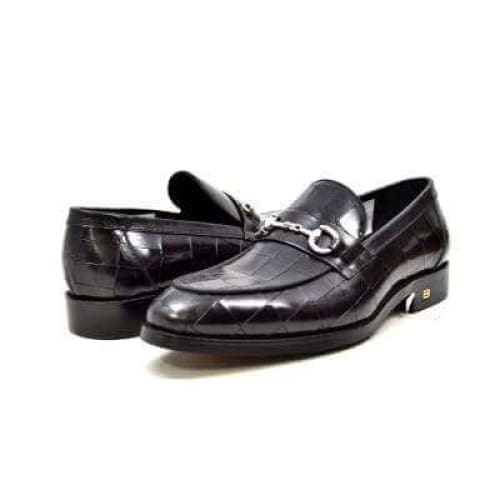 British Walkers Chicago Men s Black Leather Loafers Discount