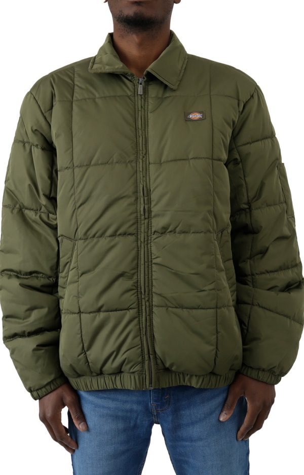 (TJE07ML) Eisenhower Puffer Jacket - Military Green For Discount