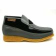 British Walkers Checkers Men s Black Leather and Gray Suede Slip Ons Online