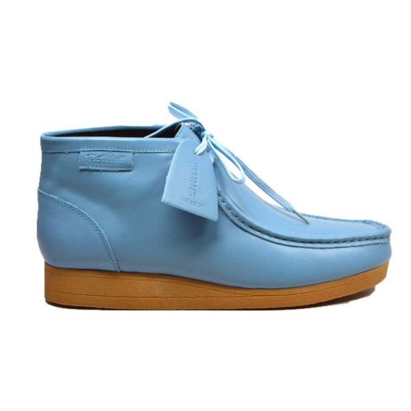 British Walkers New Castle 2 Wallabee Boots Men s Sky Blue Leather on Sale