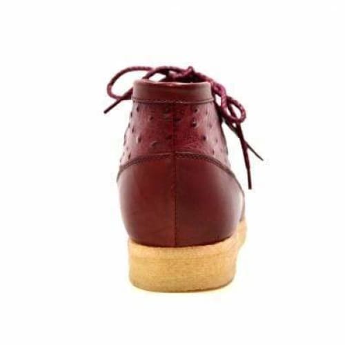 British Walkers Walker 100 Wallabee Boots Men s Burgundy Ostrich Leather Online