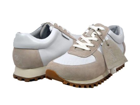 British Walkers Surrey Men s Beige and White Leather and Suede Sneakers on Sale