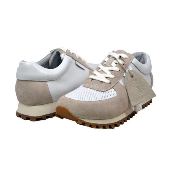 British Walkers Surrey Men s Beige and White Leather and Suede Sneakers on Sale