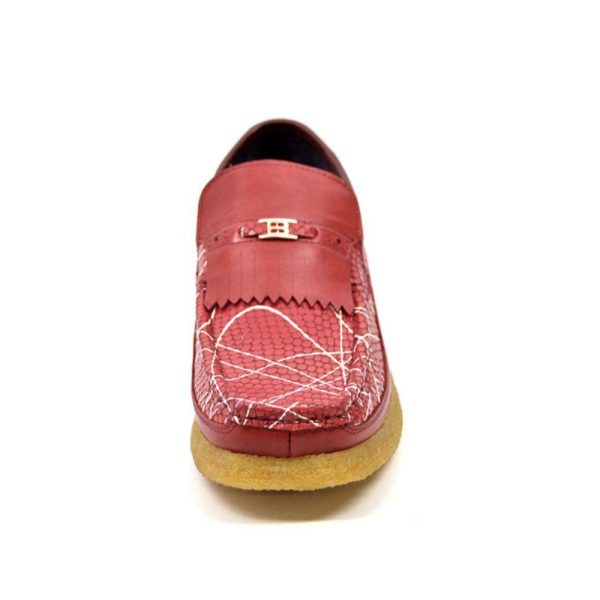 British Walkers Apollo 2 Men s Red Snake Skin Crepe Sole Shoes For Sale