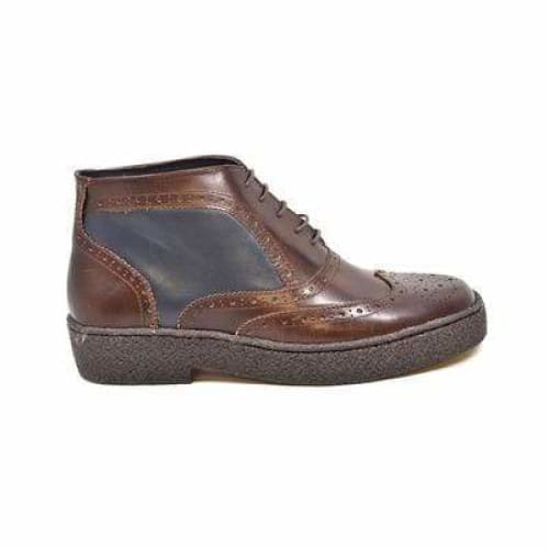 British Walkers Wingtip Men s Two Tone Brown and Navy Leather Supply