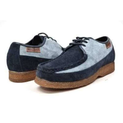 British Walkers Crown Men s Navy and Light Blue Suede Crepe Sole Low Top Shoes Online Sale