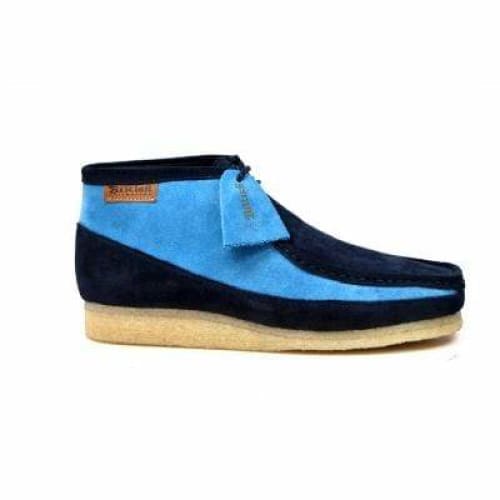 British Walkers Walker 100 Wallabee Boots Men s Navy and Sky Blue Suede Sale