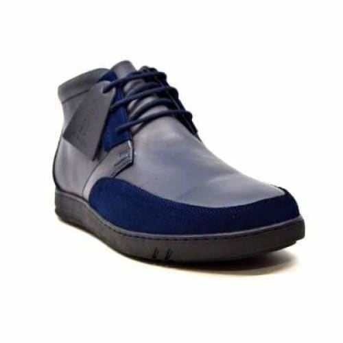 British Walkers Birmingham Bally Style Men s Navy Blue Leather High Tops Online Hot Sale