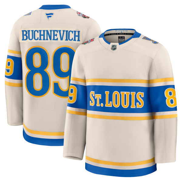 ST. LOUIS BLUES FANATICS PREMIUM BUCHNEVICH WINTER CLASSIC JERSEY - BEIGE Online Sale