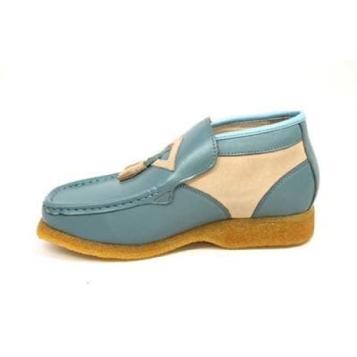 British Walkers Palace Men s Blue and Beige Leather Slip On Online