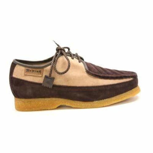 British Walkers Crown Men s Brown and Beige Suede Crepe Sole Low Top Shoes For Cheap