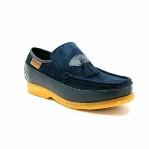 British Walkers King Men s Old School Navy Suede Slip On Shoes Online Sale