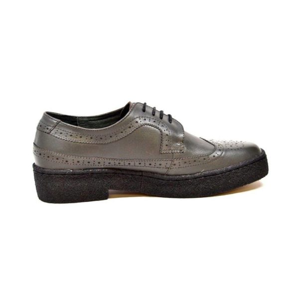 British Walkers Playboy Originals Wingtip Low Cut Men s Dark Gray Leather Oxfords For Sale