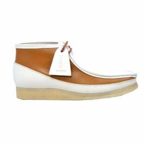 British Walkers Walker 100 Wallabee Boots Men s White and Tan Leather on Sale