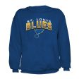 ST. LOUIS BLUES 108 STITCHES RETRO FREQUENCY CREWNECK - NAVY Supply