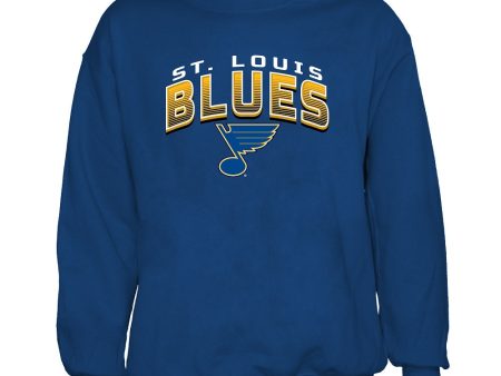 ST. LOUIS BLUES 108 STITCHES RETRO FREQUENCY CREWNECK - NAVY Supply