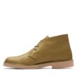 Clarks Originals Desert Boots Gtx Men s Khaki Green Leather 26144315 Online Sale