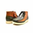 British Walkers Walker 100 Wallabee Boots Men s Green and Tan Leather Cheap