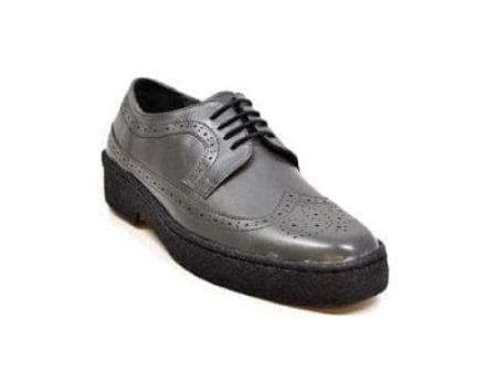 British Walkers Wingtip Low Cut Men s Dark Gray Leather on Sale