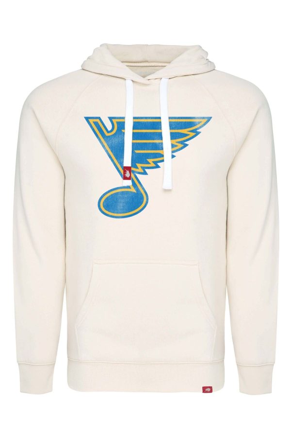 ST. LOUIS BLUES SPORTIQE WCN LOGO OLSEN HOODIE - CREAM Online Sale