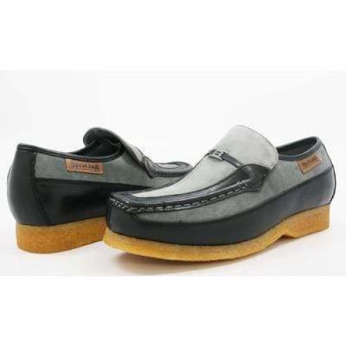 British Walkers Power Men s Grey and Black Suede Old School Slip On Online now