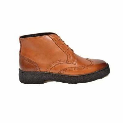 British Walkers Playboy Wingtips Limited Edition Men s Cognac Leather High Top Boots For Discount