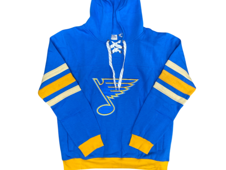 ST. LOUIS BLUES SPORT DESIGN SWEDEN HERITAGE HOCKEY HOODIE - AIR FORCE BLUE Supply