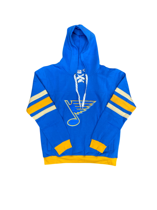 ST. LOUIS BLUES SPORT DESIGN SWEDEN HERITAGE HOCKEY HOODIE - AIR FORCE BLUE Supply