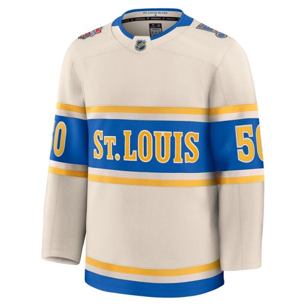 ST. LOUIS BLUES FANATICS PREMIUM BINNINGTON WINTER CLASSIC JERSEY - BEIGE Supply