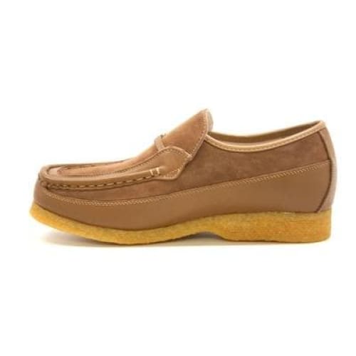 British Walkers Power Men s Tan Leather Crepe Sole Slip Ons Online now