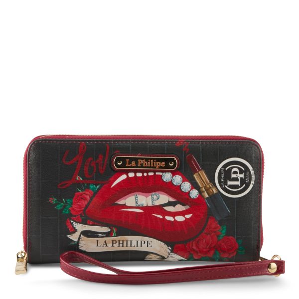 LA PHILIPE LP1026-16 RED LIPS-WALLET 2 Online