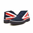 British Walkers Playboy Union Jack Men s Red White and Blue Suede Fashion