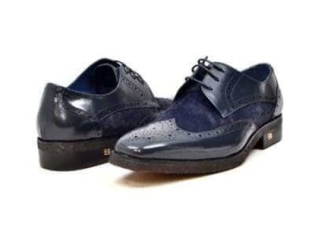 British Walkers Charles Men s Navy Blue Leather Oxford Loafers Supply