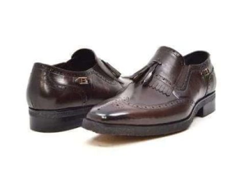 British Walkers Rick Men s Brown Leather Slip On Online Sale