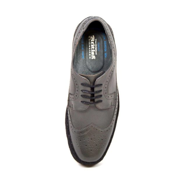 British Walkers Playboy Originals Wingtip Low Cut Men s Dark Gray Leather Oxfords For Sale