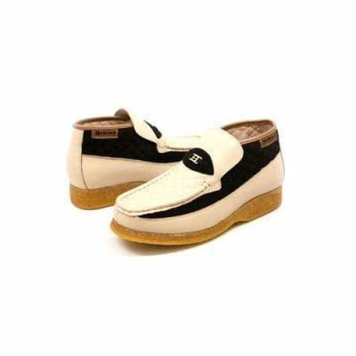 British Walkers Checkers Men s Beige and Brown Suede Slip Ons Online Hot Sale