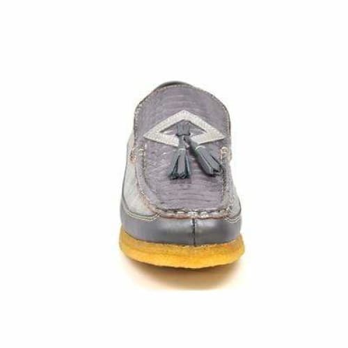 British Walkers Brooklyn 2 Men s Gray Premium Snake Leather Crepe Sole Shoes Supply