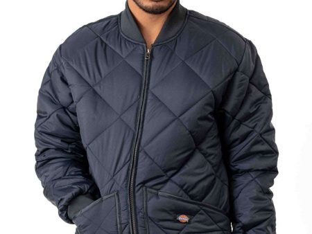 (61242DN) Diamond Quilted Nylon Jacket - Dark Navy Online