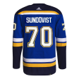 ST. LOUIS BLUES AUTHENTIC SUNDQVIST #70 HOME PRO-STITCH JERSEY - BLUE For Cheap