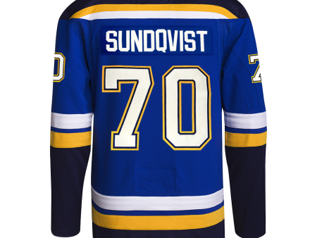 ST. LOUIS BLUES AUTHENTIC SUNDQVIST #70 HOME PRO-STITCH JERSEY - BLUE For Cheap