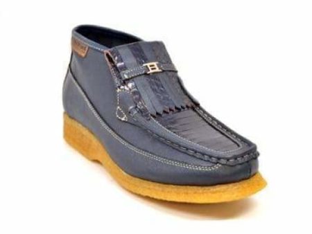 British Walkers Apollo 2 Men s Navy Blue Snake Leather and Suede Hot on Sale