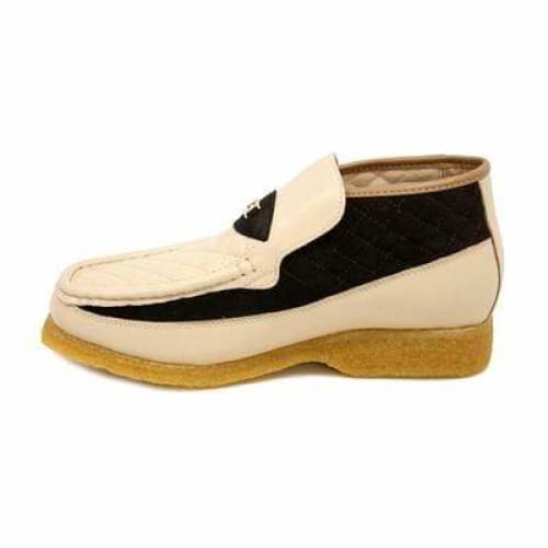 British Walkers Checkers Men s Beige and Brown Suede Slip Ons Online Hot Sale